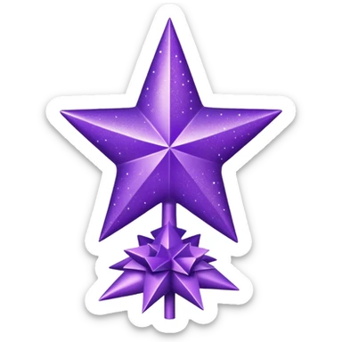 purple tree topper sticker