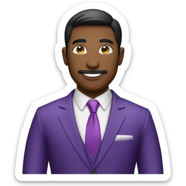 Purple suit business man sticker