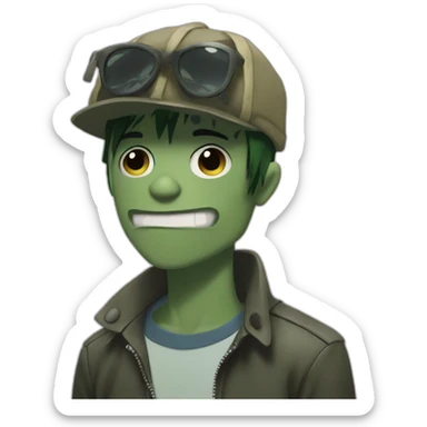 2d from gorillaz sticker