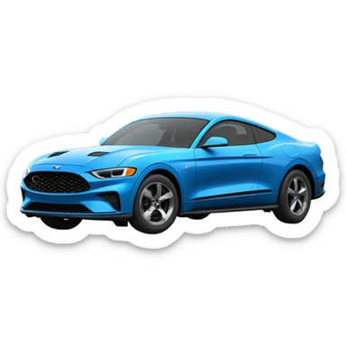 blue mustang mach-e sticker