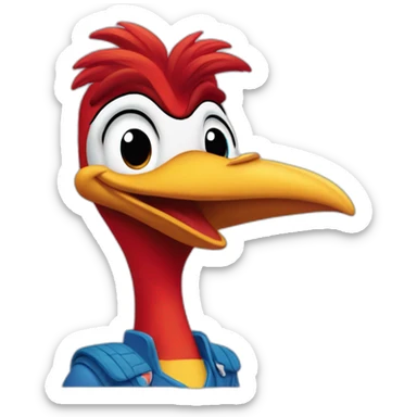 woody woodpecker winking sticker