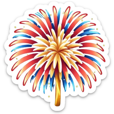 make the fireworks black with a white background.  sticker