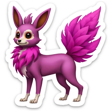 Magenta Brown Skinny Skeleton-Flareon-fairy sticker