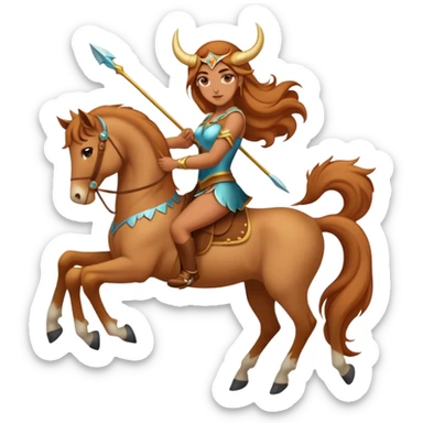 Sagittarius centaur, half horse half woman,  sticker