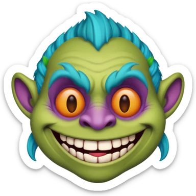 Calavera de troll face sticker