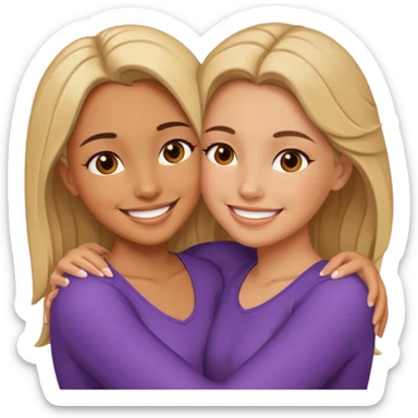 Two females having lesbian sex sticker