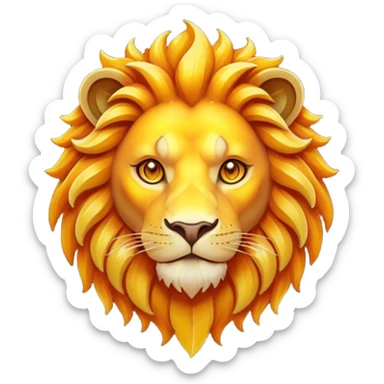 Pokemon legendary laranja and yellow crystal lion sticker
