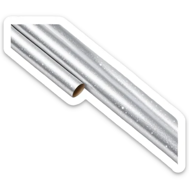Silver glittering luxurious wrapping paper with sparkles sticker