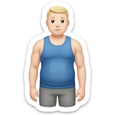 skinny fat man sticker