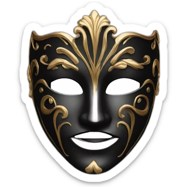 man dark venetian mask sticker