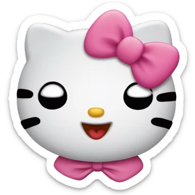 cute hello kitty kiss sticker