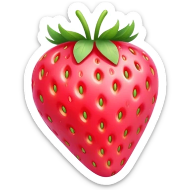 pastel pink realistic strawberry sticker