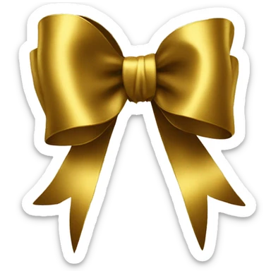 Bow in golden  sticker