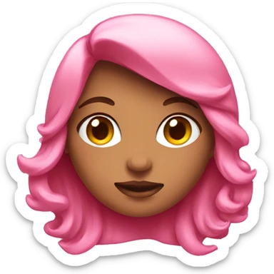 Girly pink emoji sticker