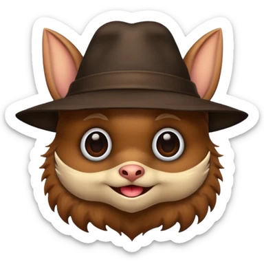 bat with hat sticker