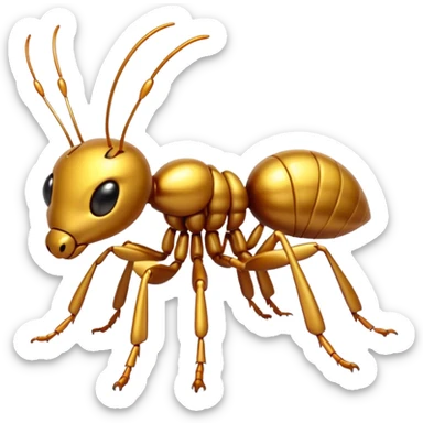 cute gold ants sticker