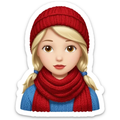 Une fille qui porte une foulare sans détails de visage  sticker