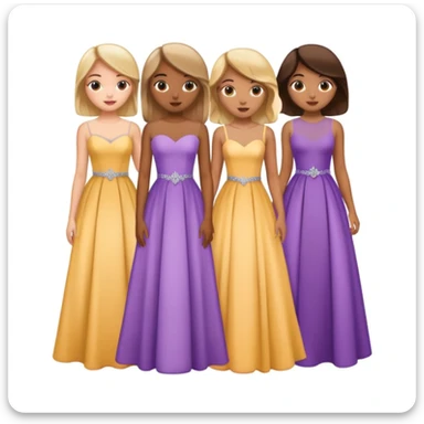 girls in a prom sticker