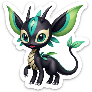 Colorful Realistic Exotic Meloetta-Venom-Toothless-Fakémon-creature-hybrid sticker