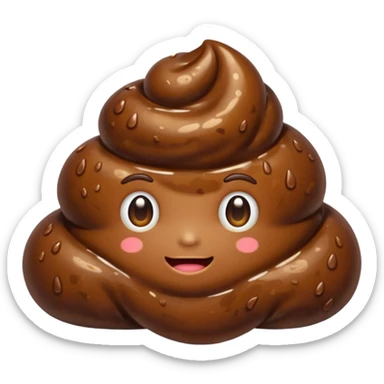 A brown wet poop💩 sticker