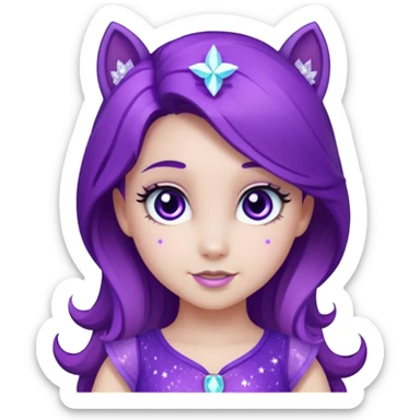 1 girl my little pony rarity sticker