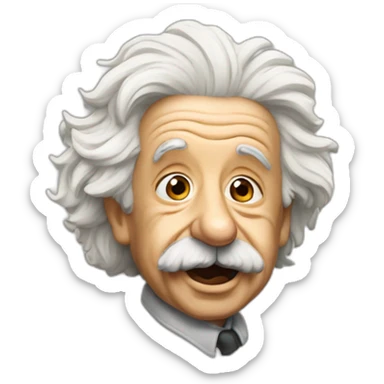 Albert Einstein qui tire la langue sticker
