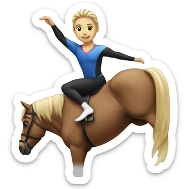 gymnastics on horse sticker