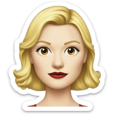actress Kirsten Dunst serious sticker