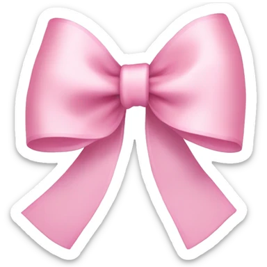 light pink ribbon bow sticker
