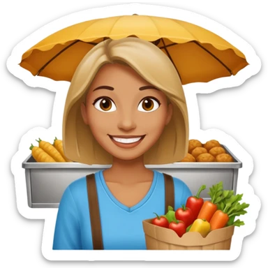 Street Food Shopper woman  sticker