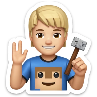 Roblox emoji noob Minecraft  sticker