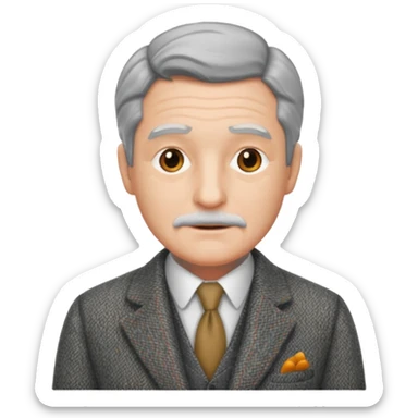 Old british vibe suit man sticker