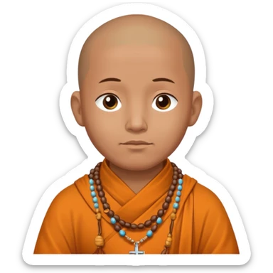  prayer beads monk sticker