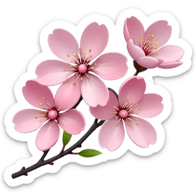 pink framed photo of a blossom sticker