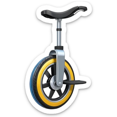 an emoji of an ELECTRIC unicycle in a format 128 pixel by 128 pixels sticker
