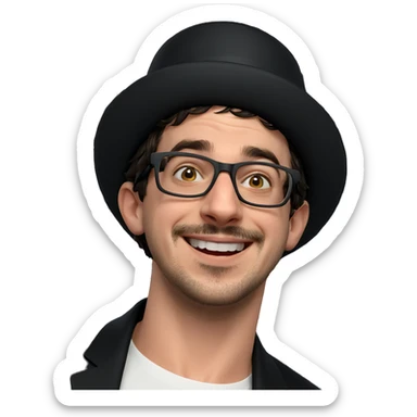 smiling solo portrait indoors sticker