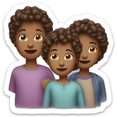 Three children of different ages sticker