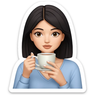 Kylie Jenner drinking tea sticker