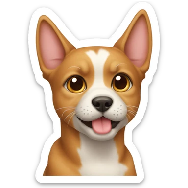 Perro besa a gato  sticker