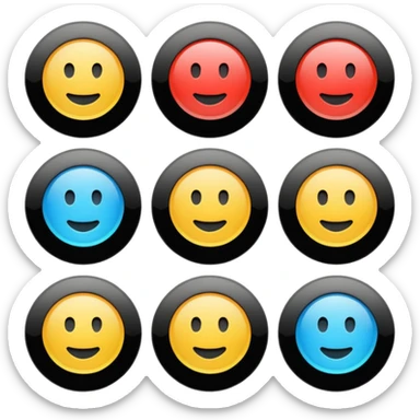 Play buttons black sticker