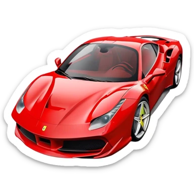 Ferrari 488 GTB - Ferrari (Model Year: 2020) (Iconic colour: Red) sticker
