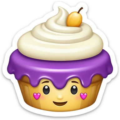 doce branco e roxo sticker