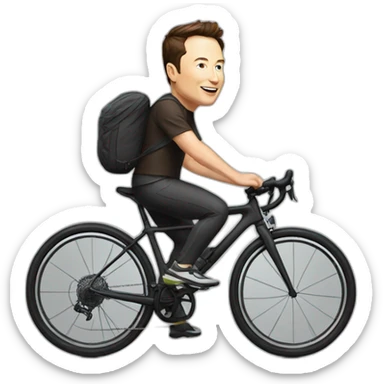 elon musk runnig sticker