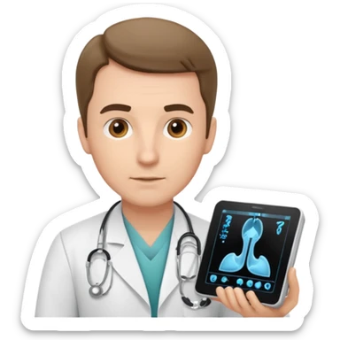 doctor learning to optimize an ultrasound study sticker