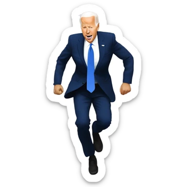 President Joe Biden tripping on stairs sticker