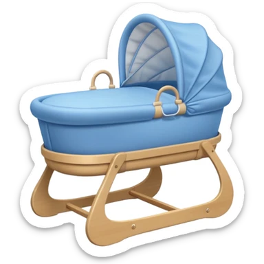 blue baby bassinet sticker