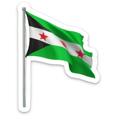 syria green flag sticker