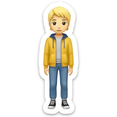 Star with a human full body yellow skin sticker