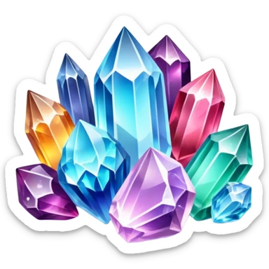 Crystals for spells and healing sticker