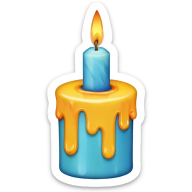 22nd birthday candle sticker